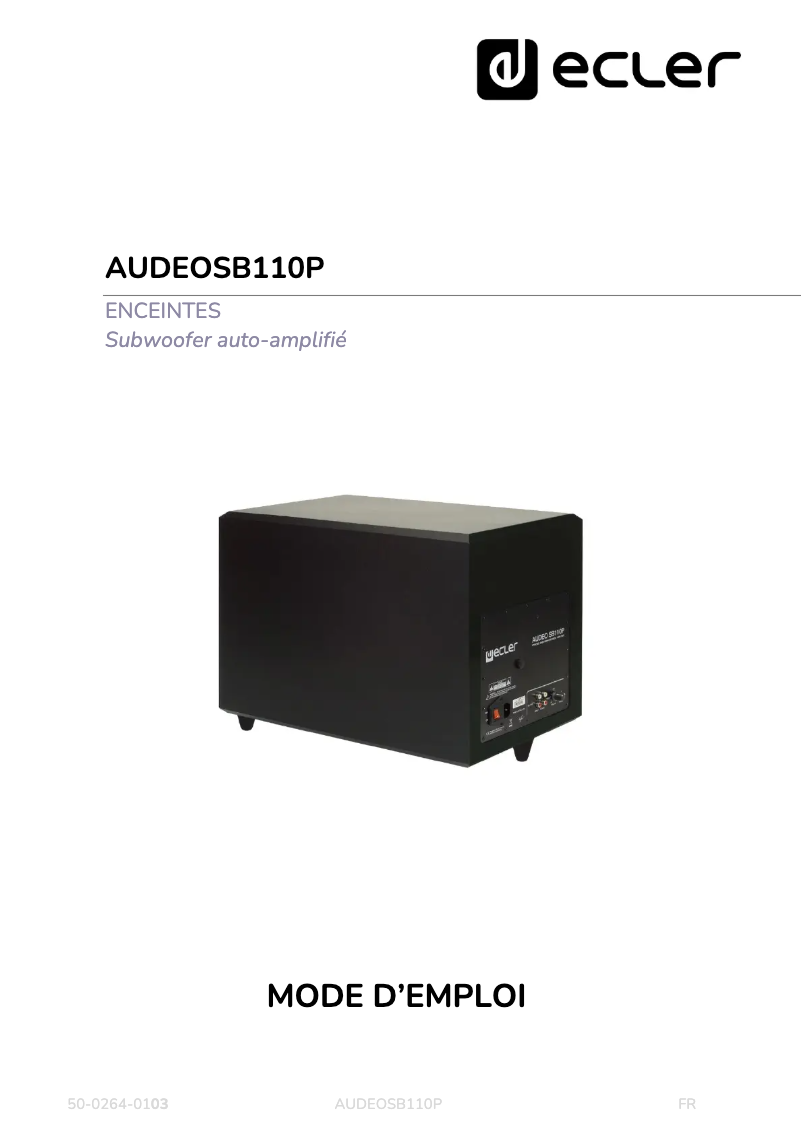 Página 1 del manual Manual de usuario Ecler AUDEOSB110P