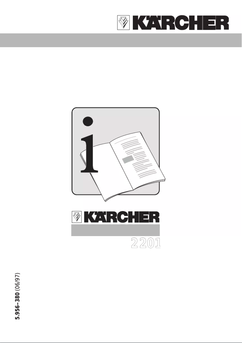 Page n°1 - Manuel utilisateur Kärcher K2201