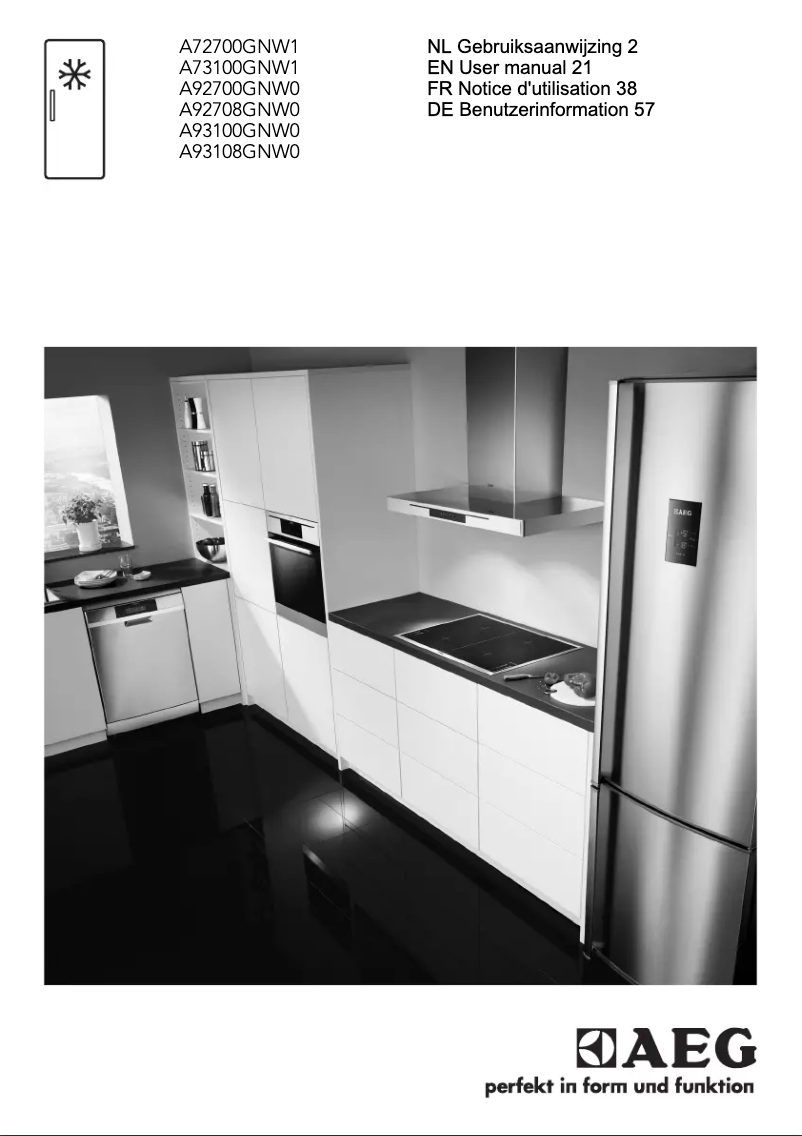 Image de la première page du manuel de l'appareil A72700GNW1