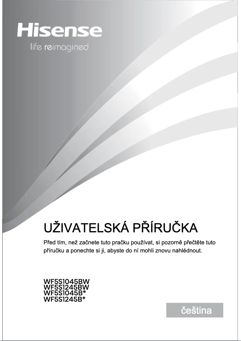 Page 1 de la notice Manuel utilisateur Hisense WF5S1245BW