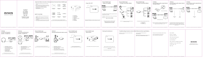 Page n°1 - Manuel utilisateur Aiwa BR412BK