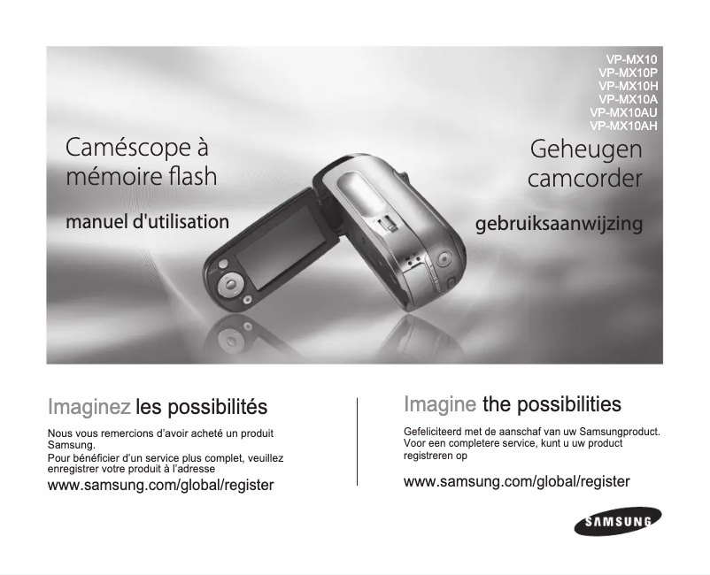 Página 1 del manual Manual de usuario Samsung VP-MX10A