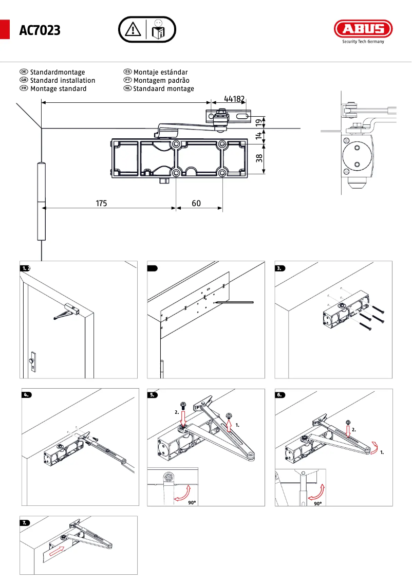 Page n°1 - Guide d'installation Abus DC13023