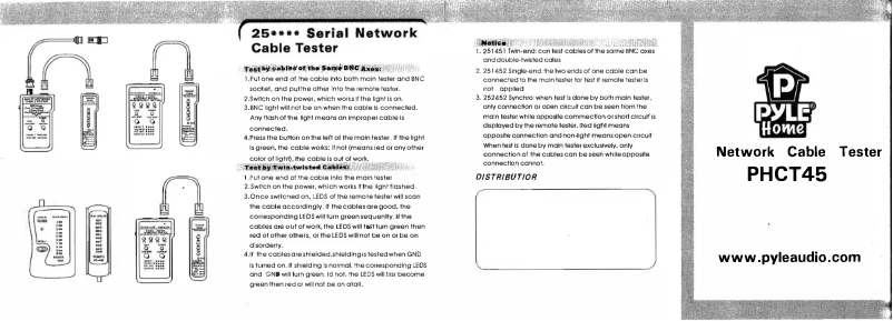 Page n°1 - Manuel utilisateur Pyle PHCT45