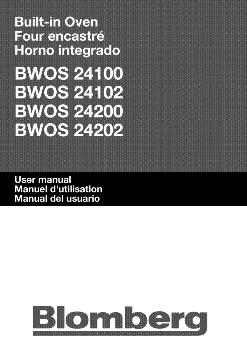 Page n°1 - Manuel utilisateur Blomberg BWOS 24100