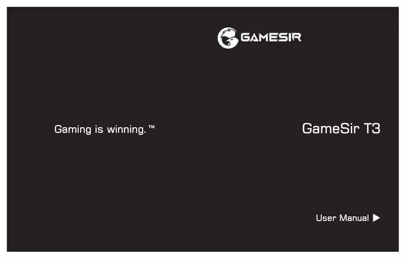 Page 1 de la notice Manuel utilisateur Gamesir T3