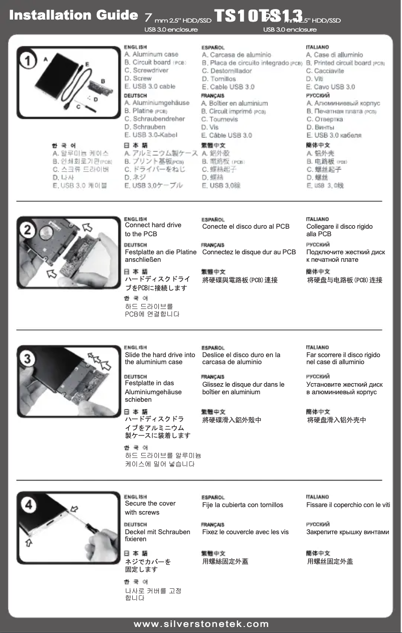 Page n°1 - Manuel utilisateur Silverstone TS10