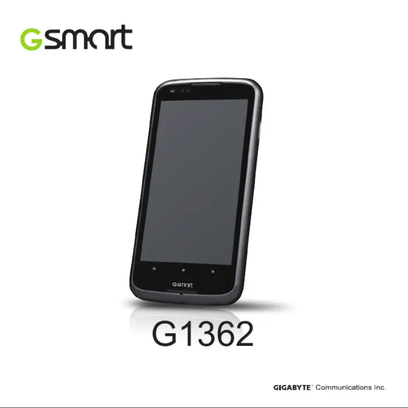 Page n°1 - Manuel utilisateur GSmart G1362