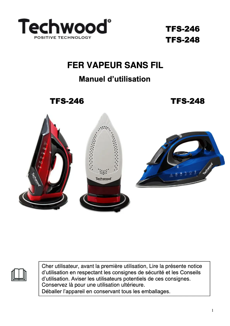 Image de la première page du manuel de l'appareil TFS-246