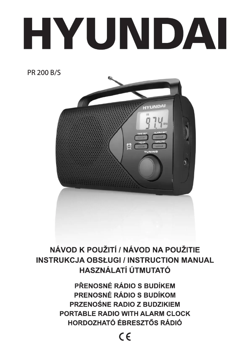 Page 1 of the manual User Manual Hyundai PR 200S