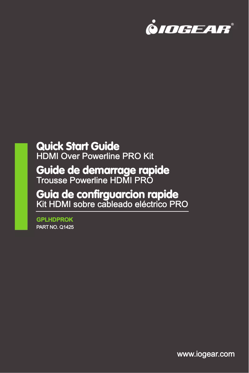 Page n°1 - Manuel utilisateur iogear GPLHDPROK2