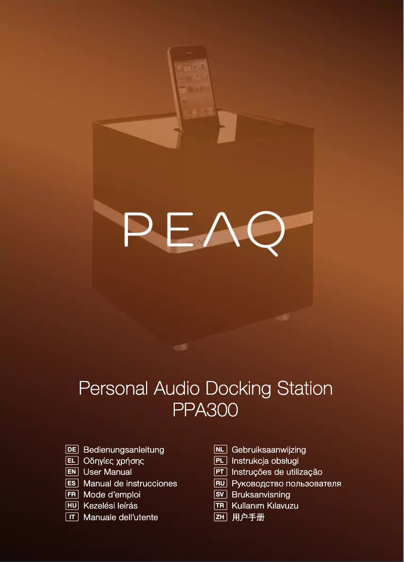 Page 1 de la notice Manuel utilisateur PEAQ PPA300