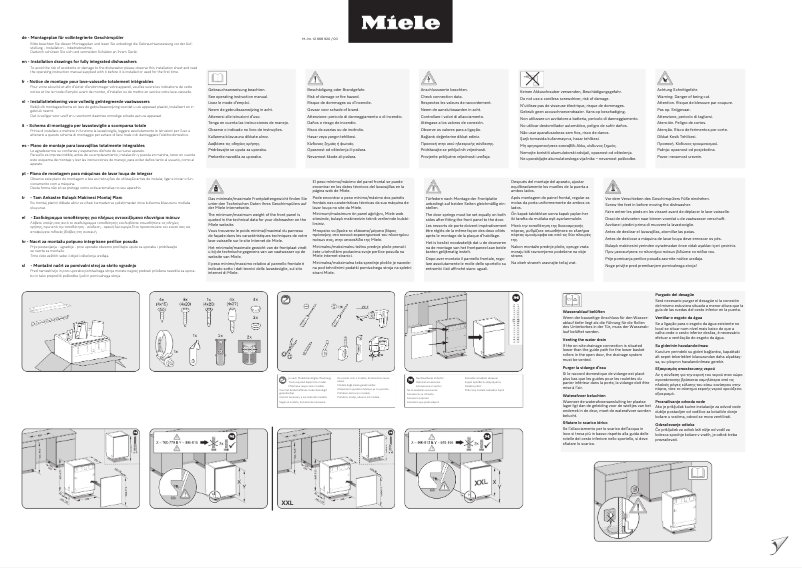 Page 1 de la notice Instructions / montage Miele G 5350 SCVi Active Plus