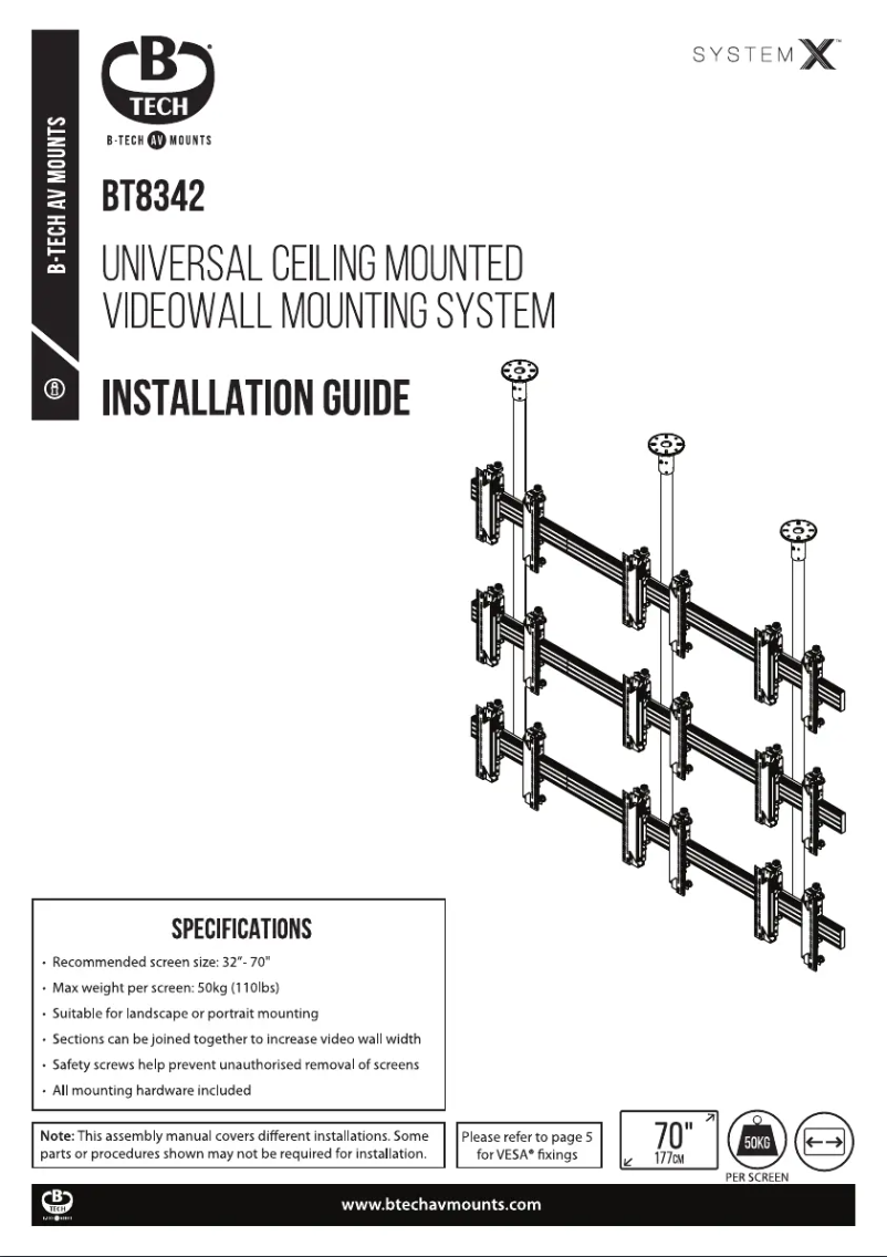 Page n°1 - Manuel utilisateur B-Tech BT8342