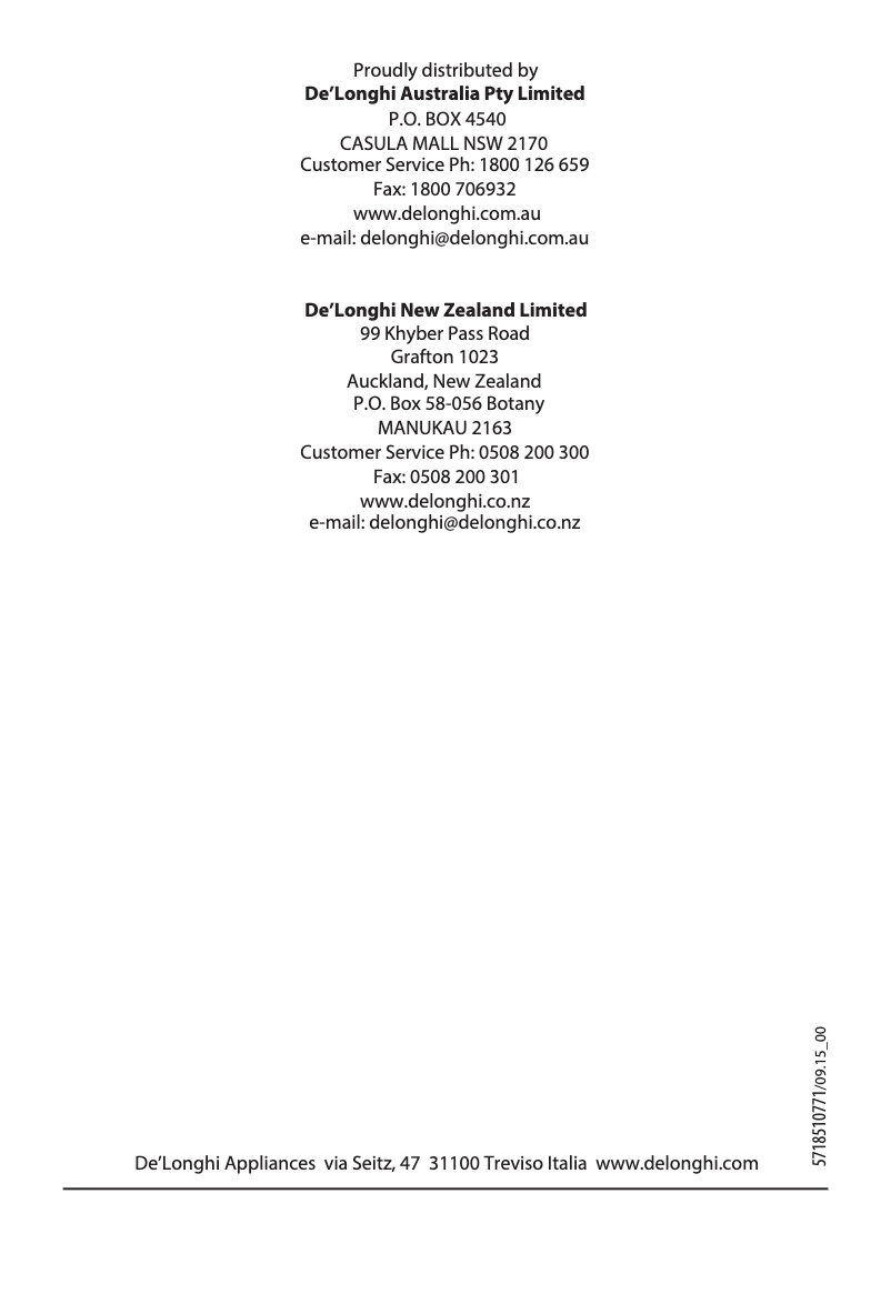 Page 1 de la notice Manuel utilisateur DeLonghi Radia S TRRS1224