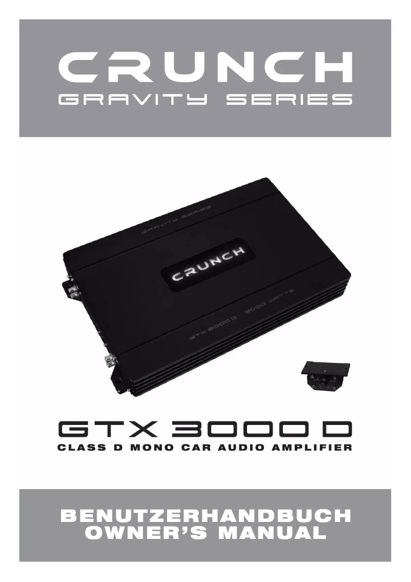 Page n°1 - Manuel utilisateur Crunch GTX 3000D