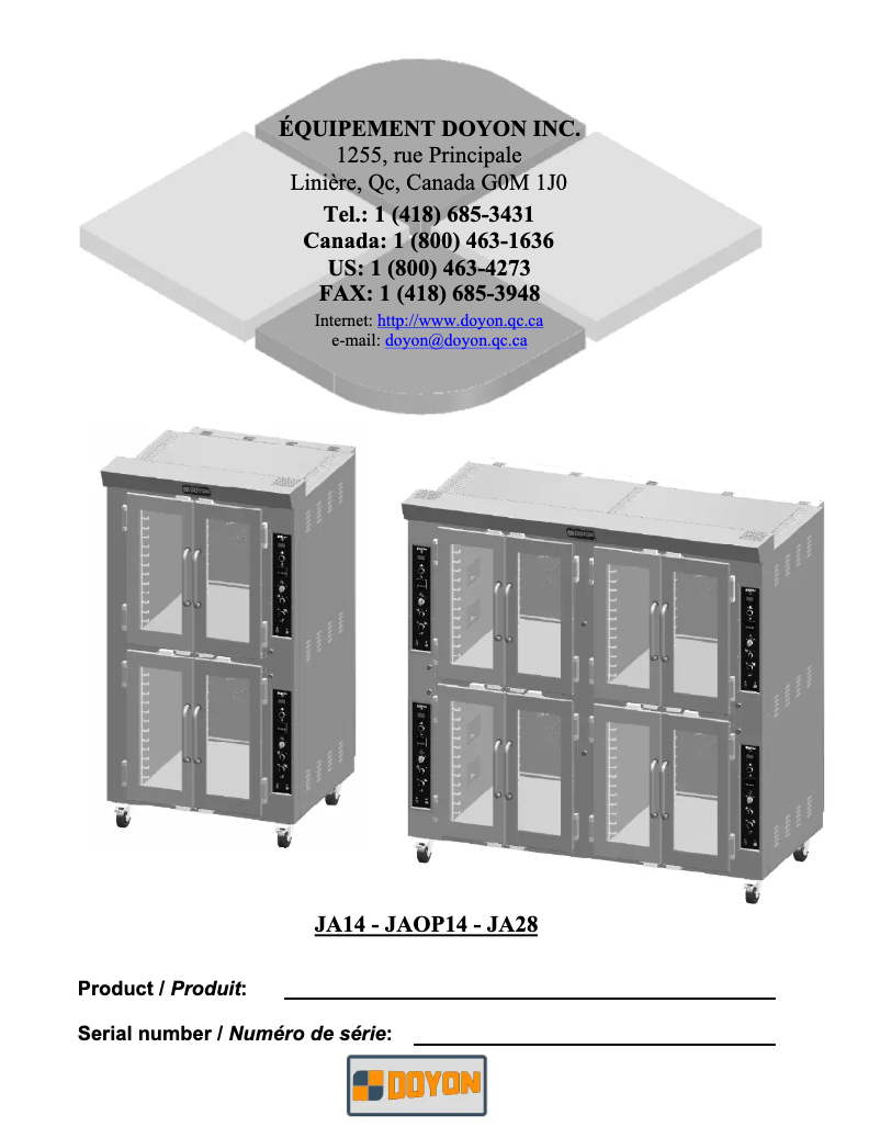 Imagen de la primera página del manual del dispositivo JA14