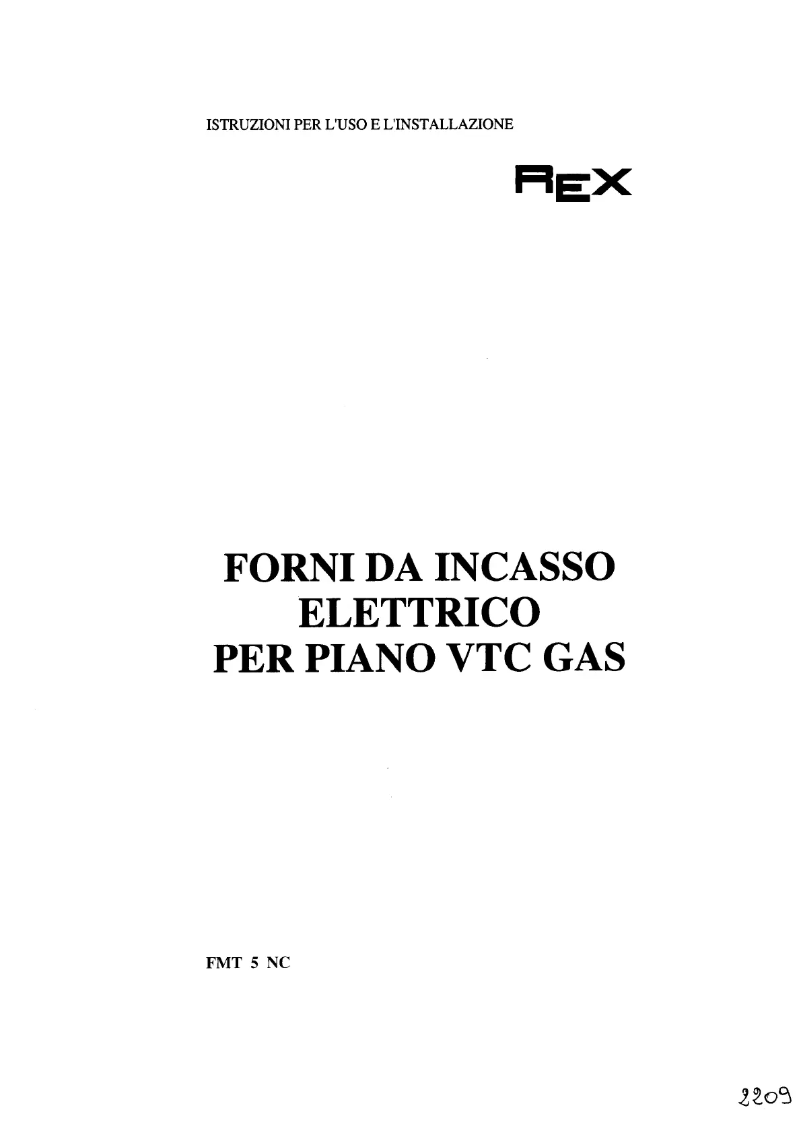 Page n°1 - Manuel utilisateur Rex FMT5NC
