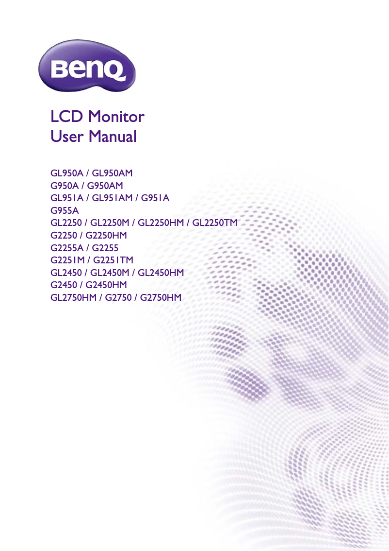 Page n°1 - Manuel utilisateur BenQ G950A