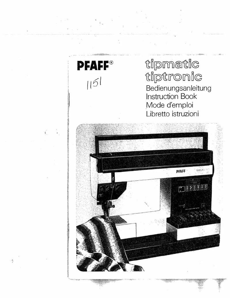 Image de la première page du manuel de l'appareil tipmatic 1115