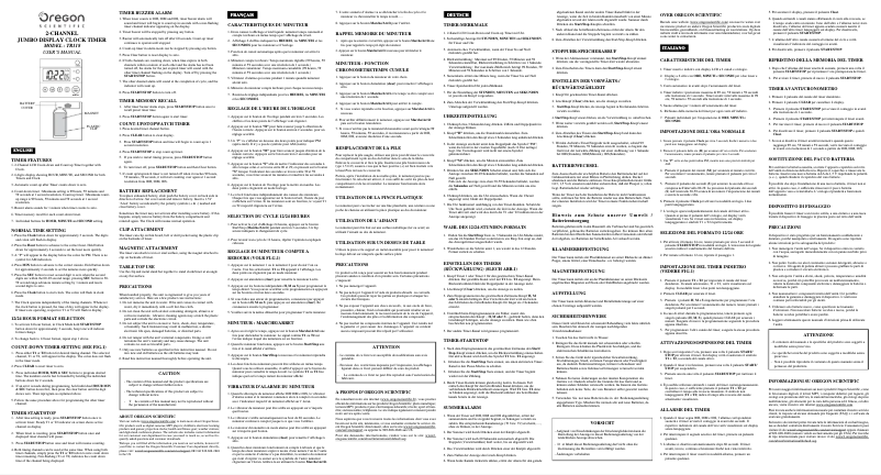 Page 1 de la notice Manuel utilisateur Oregon Scientific TR118