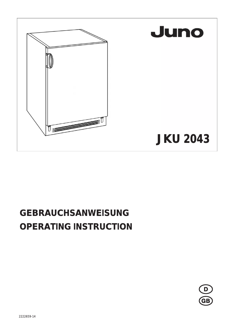 Image de la première page du manuel de l'appareil JKU2043