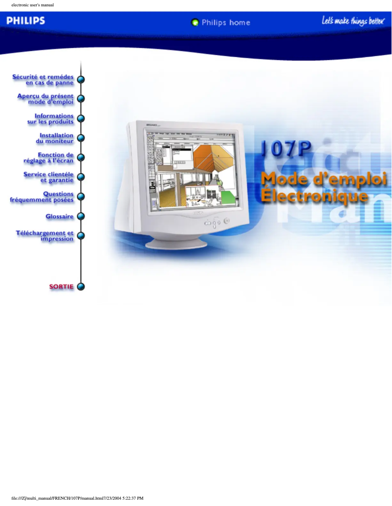 Image de la première page du manuel de l'appareil 107P20