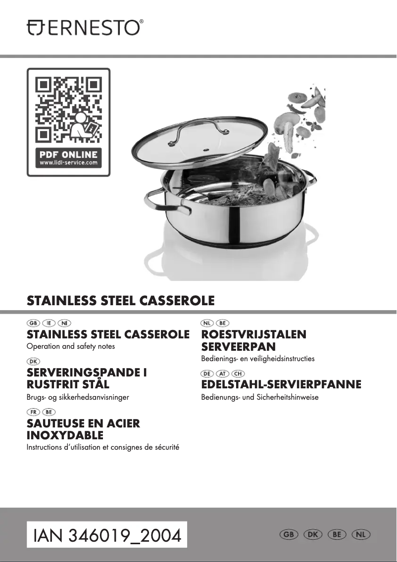 Page 1 de la notice Manuel utilisateur Ernesto HG00021