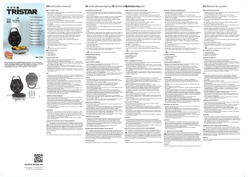 Image de la première page du manuel de l'appareil SA-1122