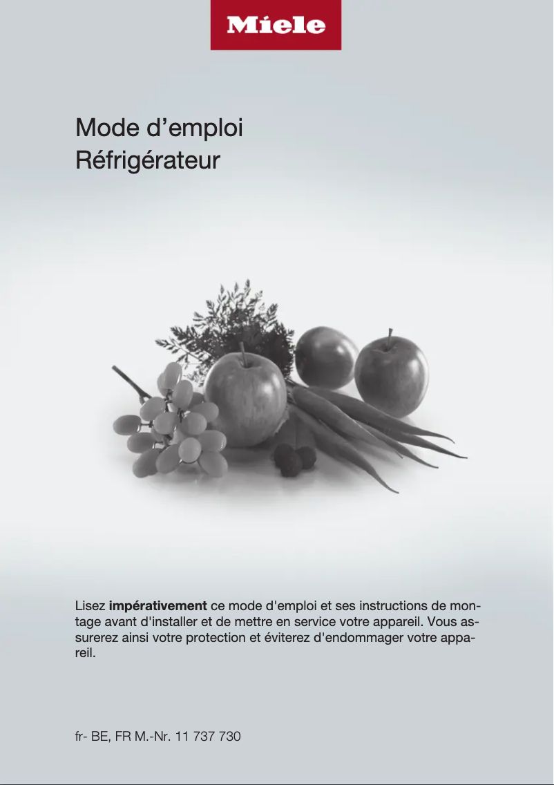 Page 1 de la notice Manuel utilisateur Miele KFN 7714 F