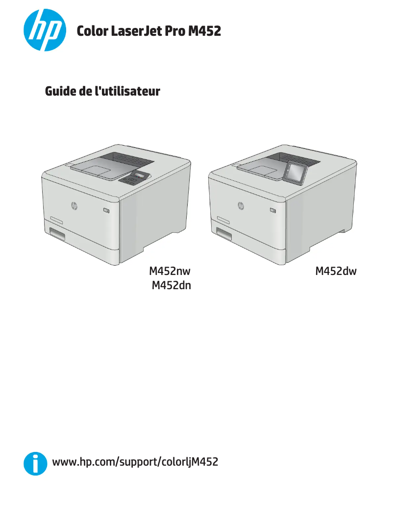 Page 1 de la notice Manuel utilisateur HP Color LaserJet Pro M452dn