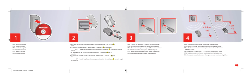 Page 1 de la notice Manuel utilisateur Microsoft Wireless Notebook Laser Mouse 6000