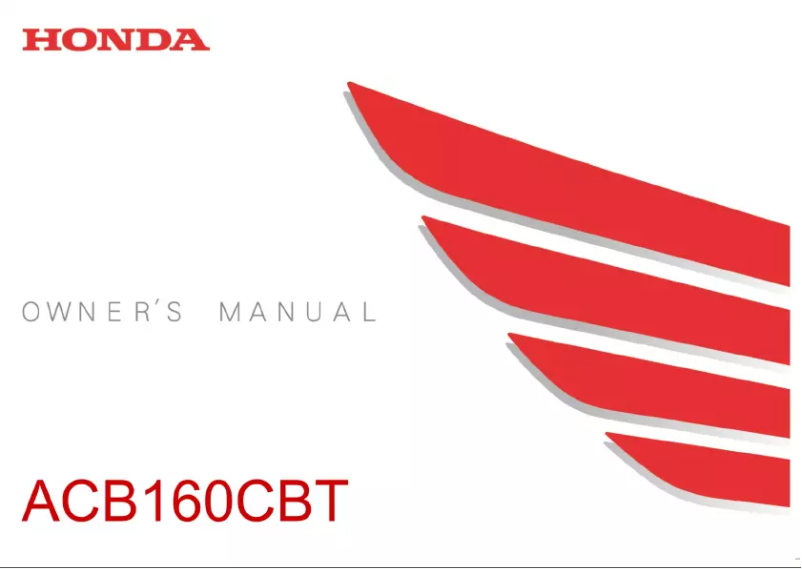 Page 1 de la notice Manuel utilisateur Honda Click 160 (2024)