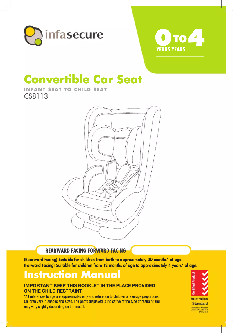 Image de la première page du manuel de l'appareil Quattro Astra CS8113