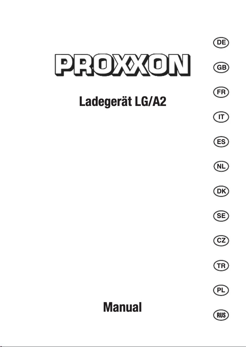 Página 1 del manual Manual de usuario Proxxon LG/A2