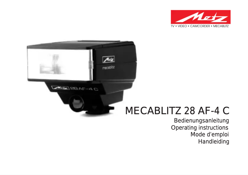 Image de la première page du manuel de l'appareil Mecablitz 28 AF-4 C