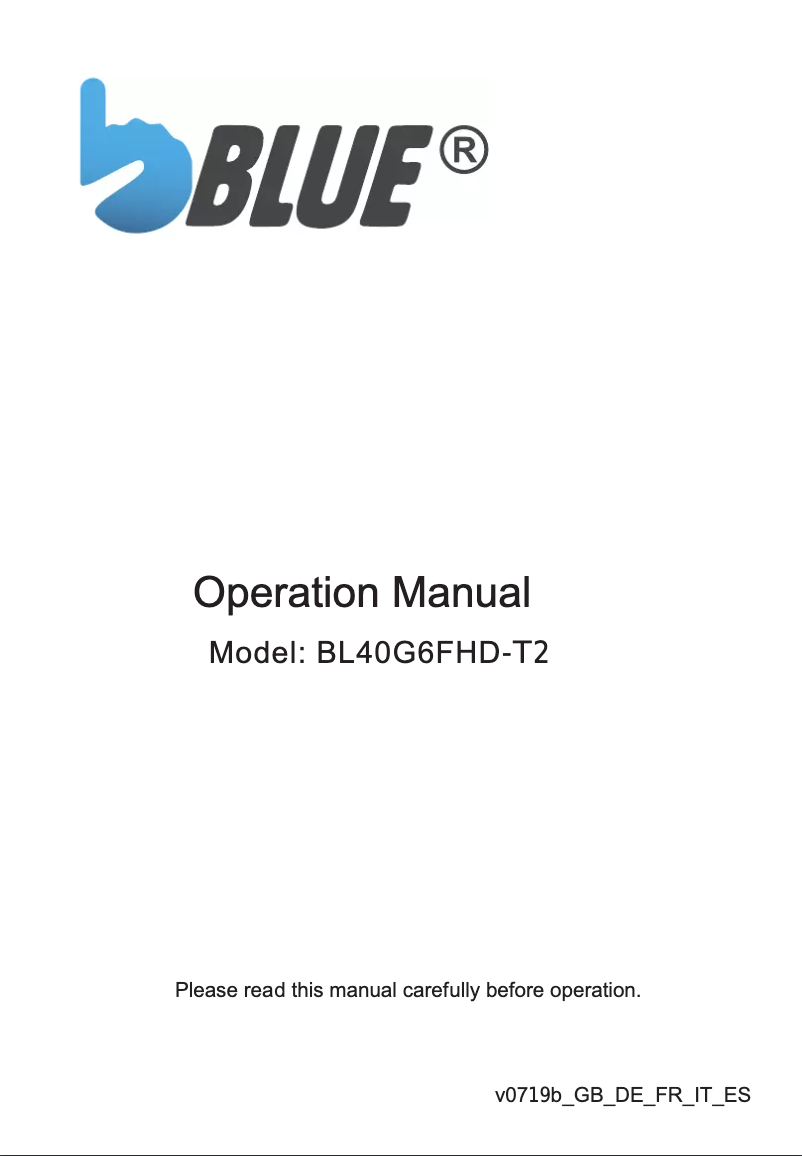 Page n°1 - Manuel utilisateur Blue BL40G6FHD-T2