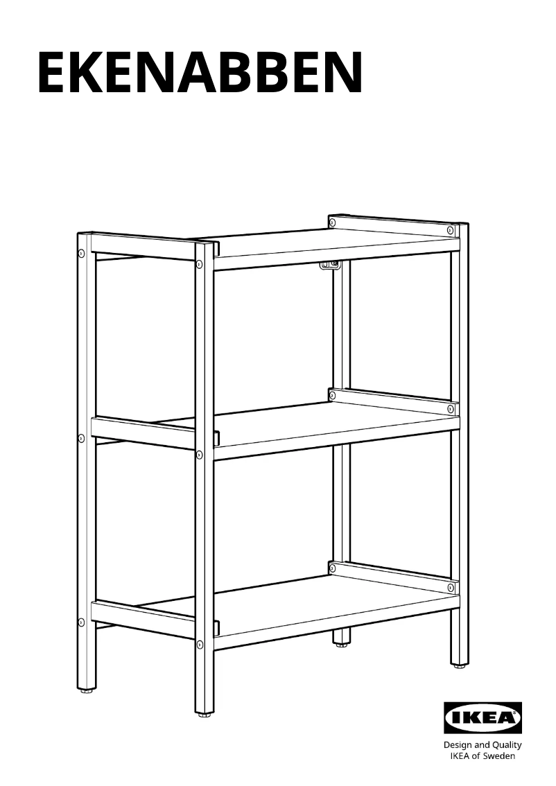 Page 1 de la notice Manuel utilisateur Ikea EKENABBEN 104.878.16