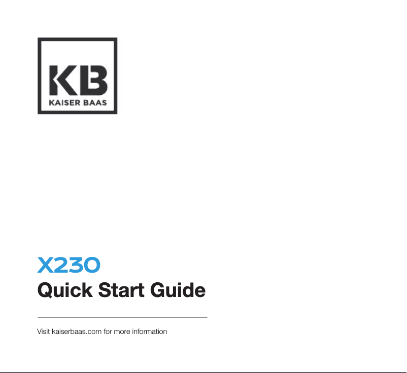 Image de la première page du manuel de l'appareil X230