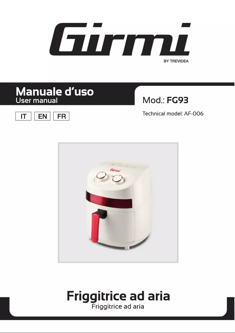 Page 1 de la notice Manuel utilisateur Girmi FG93