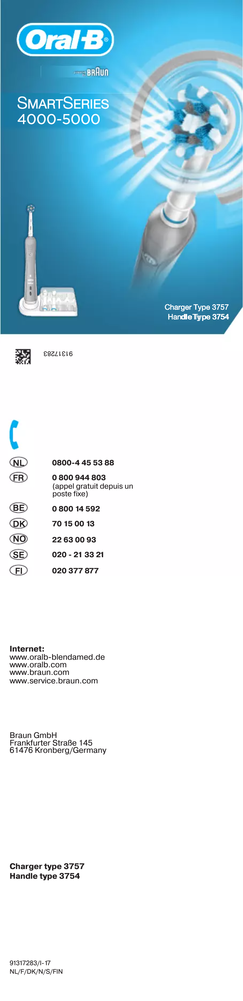 Page 1 de la notice Manuel utilisateur Oral-B Smart 4900