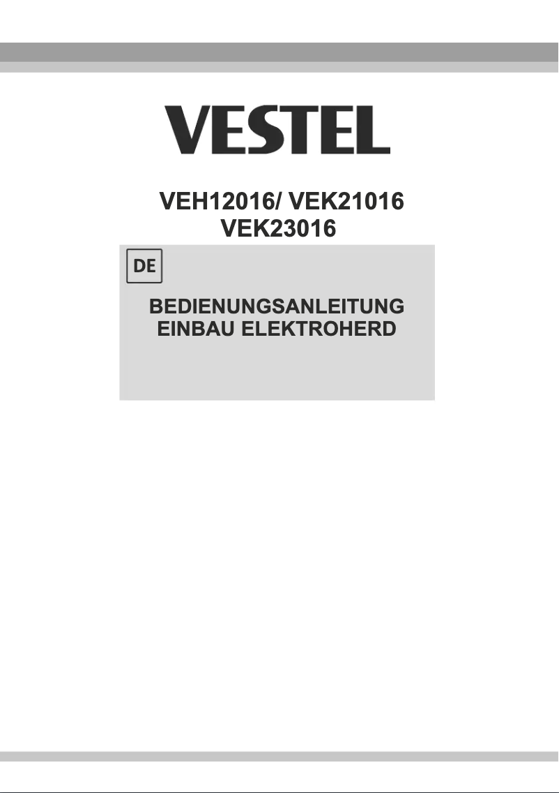 Page 1 of the manual User Manual Vestel VEK21016