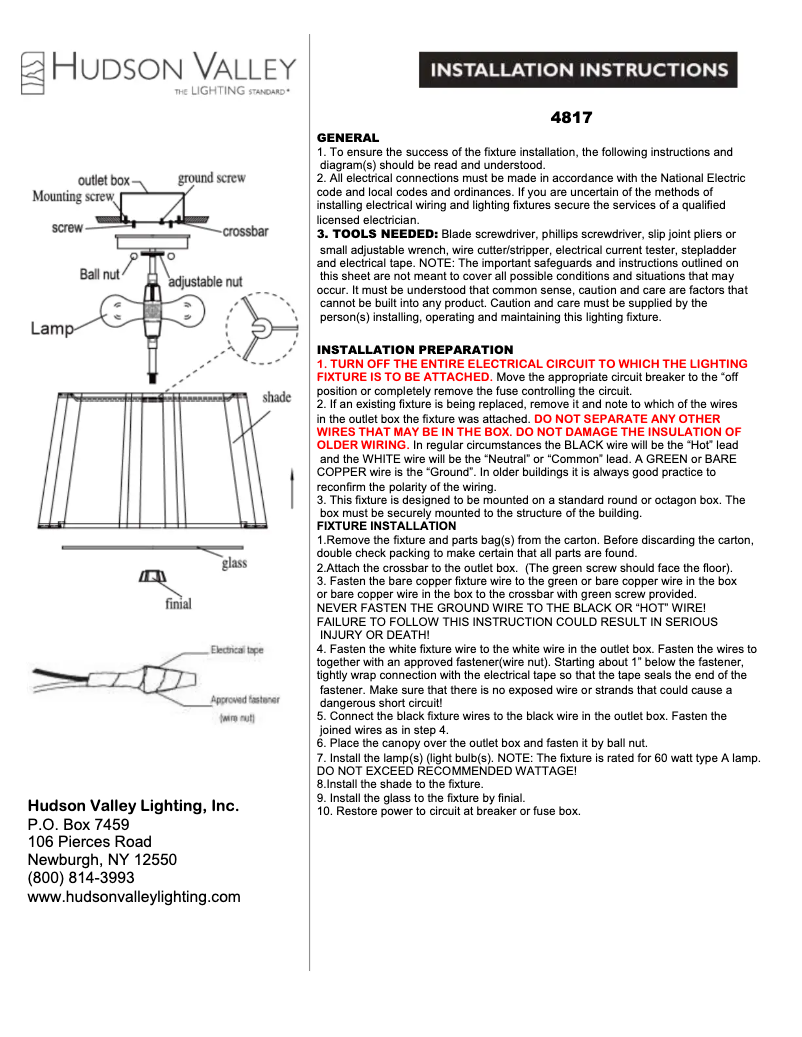Image de la première page du manuel de l'appareil Humphrey 4817-AGB