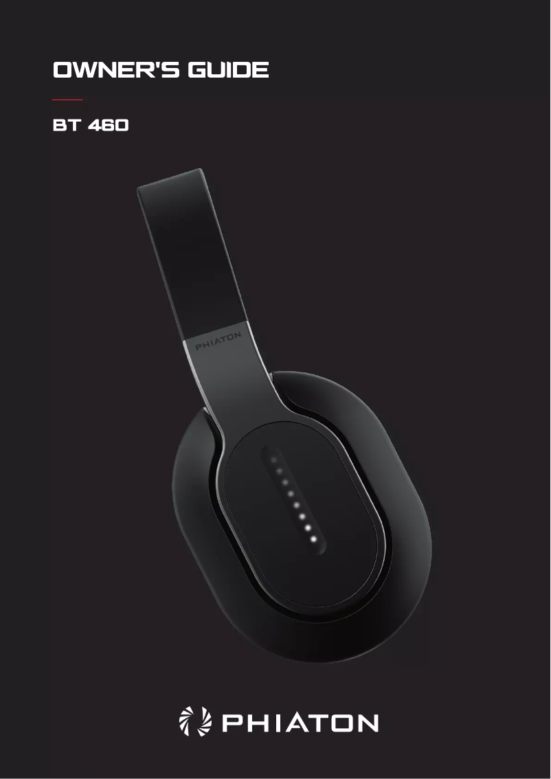 Page 1 de la notice Manuel utilisateur Phiaton BT 460