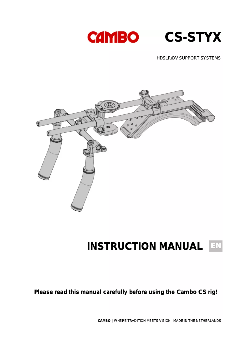 Page n°1 - Manuel utilisateur Cambo CS-STYX