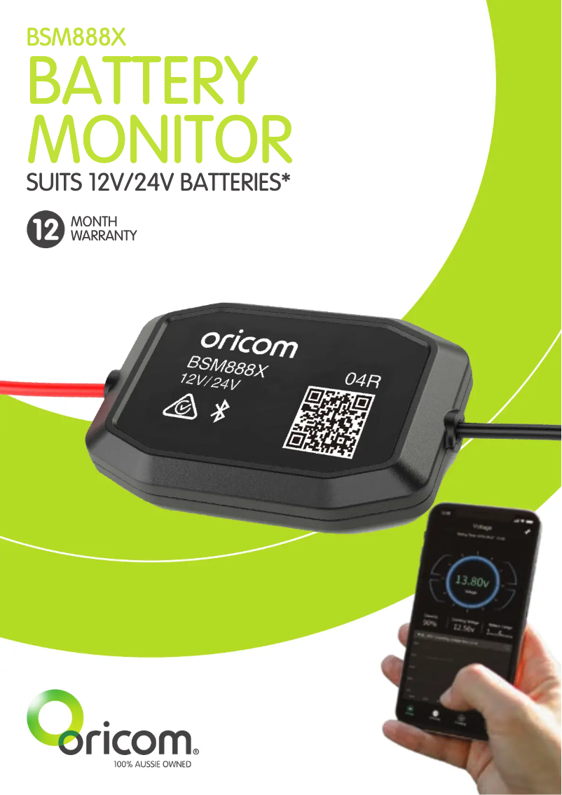 Page 1 de la notice Fiche technique Oricom BSM888X