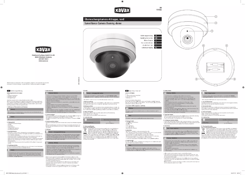 Image de la première page du manuel de l'appareil 00111992
