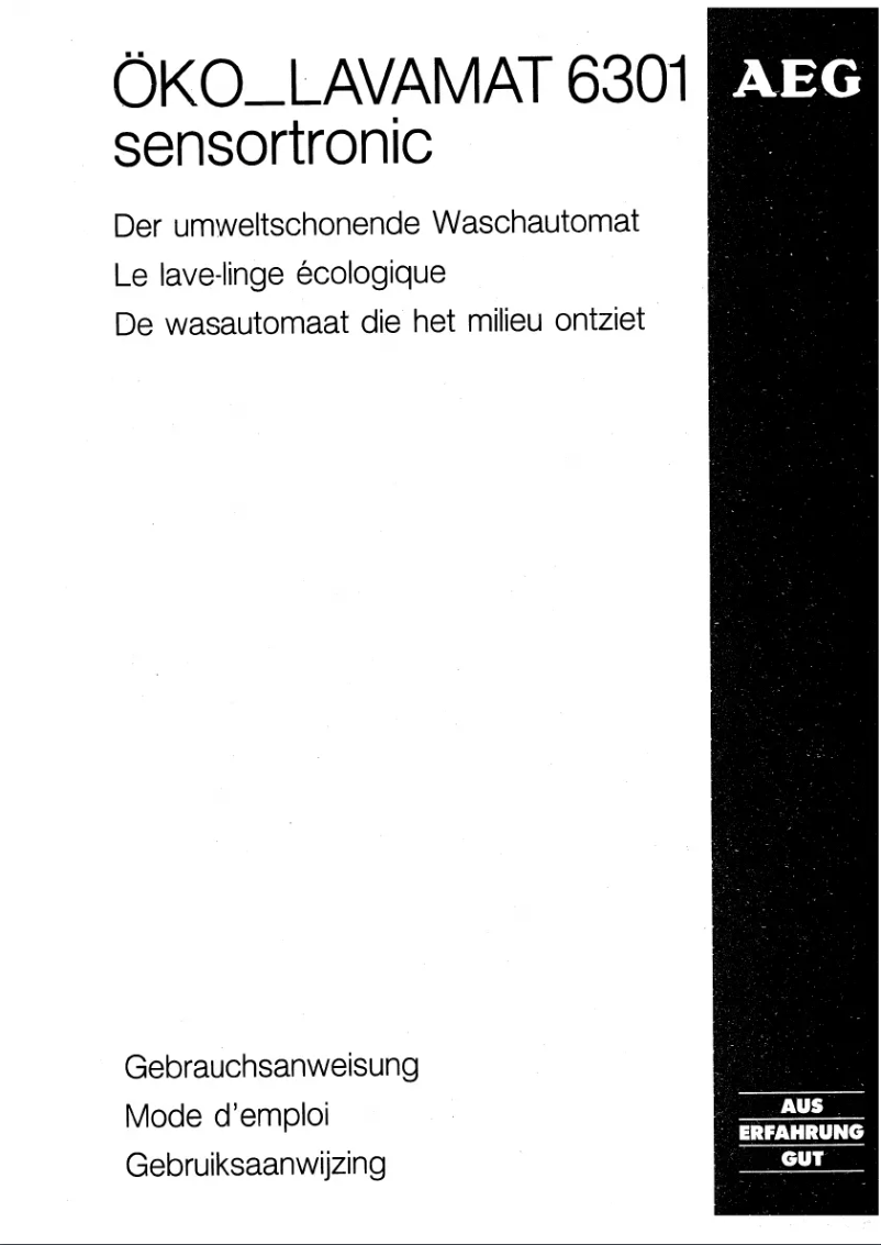 Página 1 del manual Manual de usuario AEG Lavamat 6301