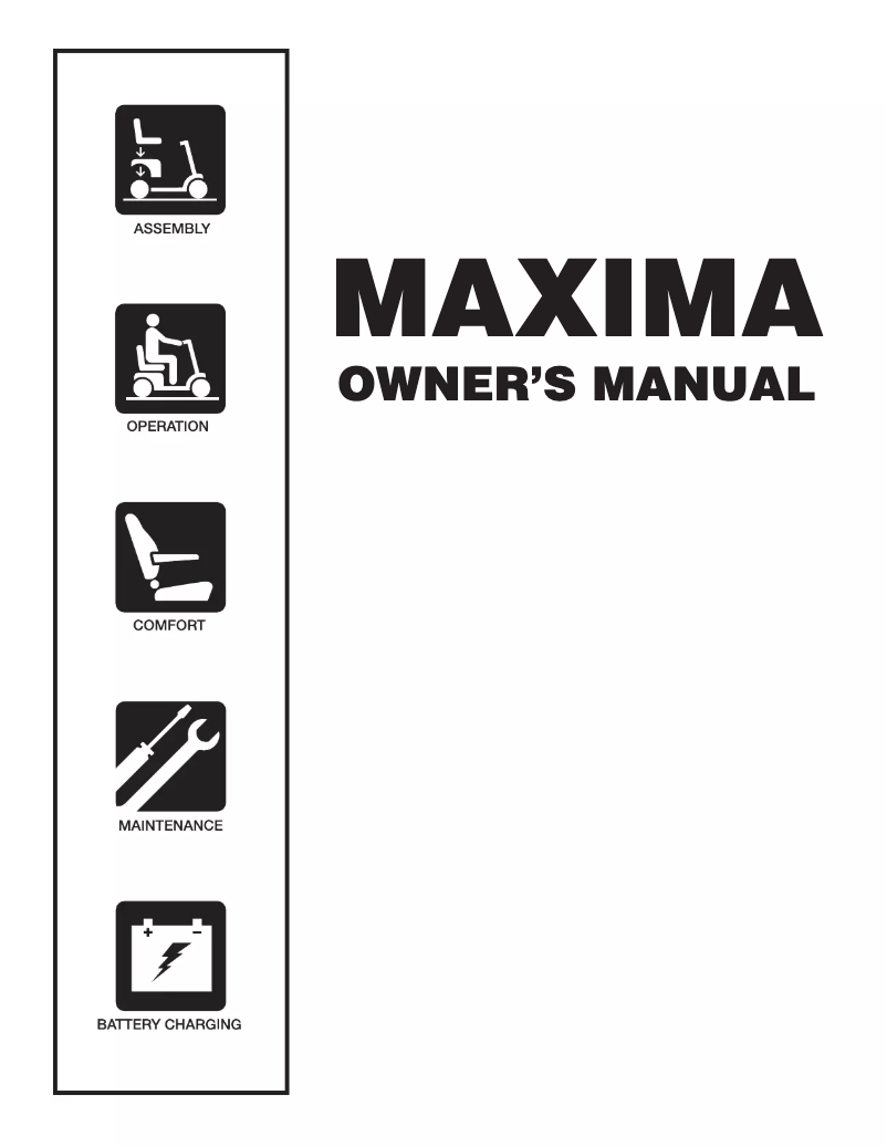 Page 1 de la notice Manuel utilisateur Pride Maxima