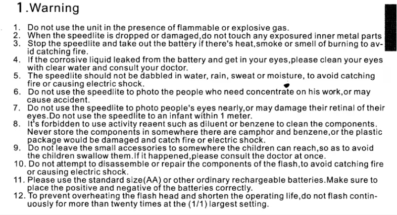 Page 1 de la notice Manuel utilisateur Neewer 750II TTL